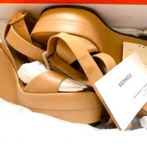 Hermes Tan Espadrilles